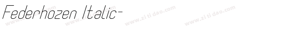 Federhozen Italic字体转换